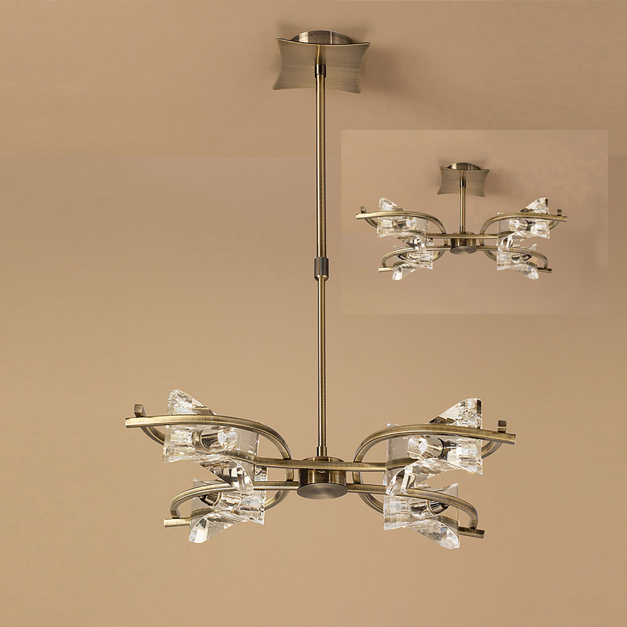 Kromo Ceiling Lights Mantra Multi Arm Fittings